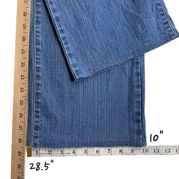 VTG Y2K Levis 550 Jeans Relaxed Ankle Boot High Waist Women 14 M (34X28) Stretch - Picture 11 of 16